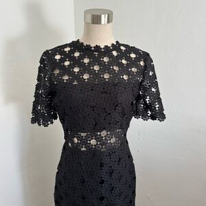 Lulu's Black Lace Long Sleeve Dress